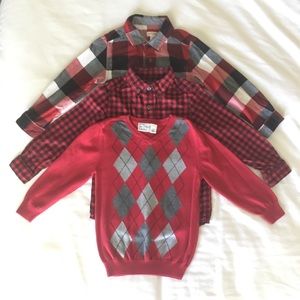Boys 5T Red Long Sleeve Bundle
